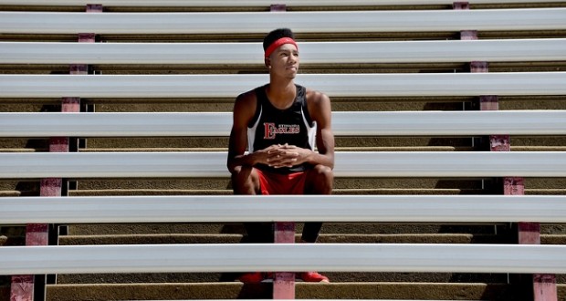Miles Parish, of Etiwanda High School, has been named Athlete of the Year for the Inland Valley Daily Bulletin's All-Area track team. (Jennifer Cappuccio Maher / Staff Photographer)