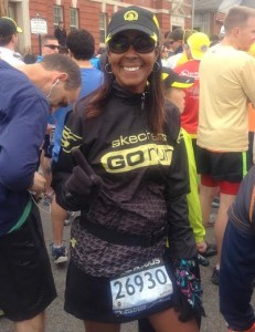 Yolanda Holder at the Boston Marathon 