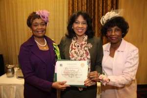 Carolyn House Stewart, Esq., International President, Twillea Evans-Carthen and Dr. Barbara Denson Trotter, Far Western Regional Director