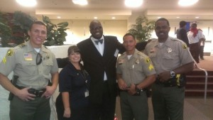 Rev. Sam Casey with members of the SB County Sheriff Department (Photo Credit: Angela M. Coggs)