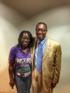 Lou Coleman (left) and Executive Director of SBETA, Mr. Ernest B. Dowdy, Jr. (right)