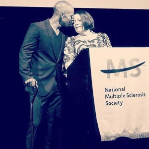 Shemar Moore and his mother, Marilyn Wilson-Moore, at last week’s Dinner of Champions event.