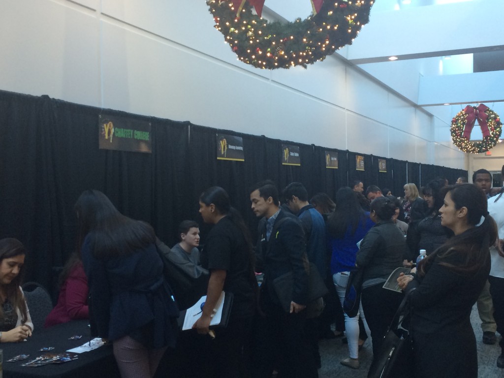 A resource fair was arranged during the San Bernardino County Workforce Investment Board’s Y4 event to provide youth the opportunity to learn more about industries such as healthcare, education and public service and inquire about the necessary steps they should take in order to obtain a career in that particular field.