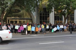Student Rally in front of the Department of Education, Sacramento, Ca 
