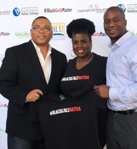 Dina Walker, Founder of BLU, pictured with community leaders (l to r) Hardy Brown II and Jonathan Buffong