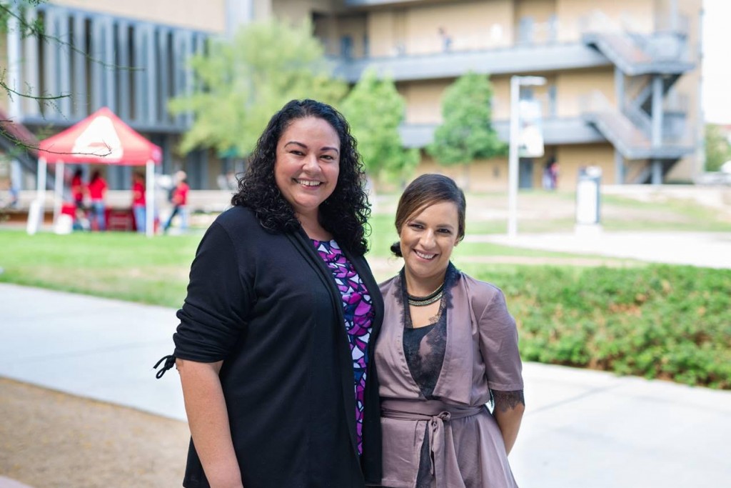 Alma Lopez (left) and Elizabeth Banuelos (right), SBVC’s Puente Coordinators, are both alumni of the program they now lead at San Bernardino Valley College. 